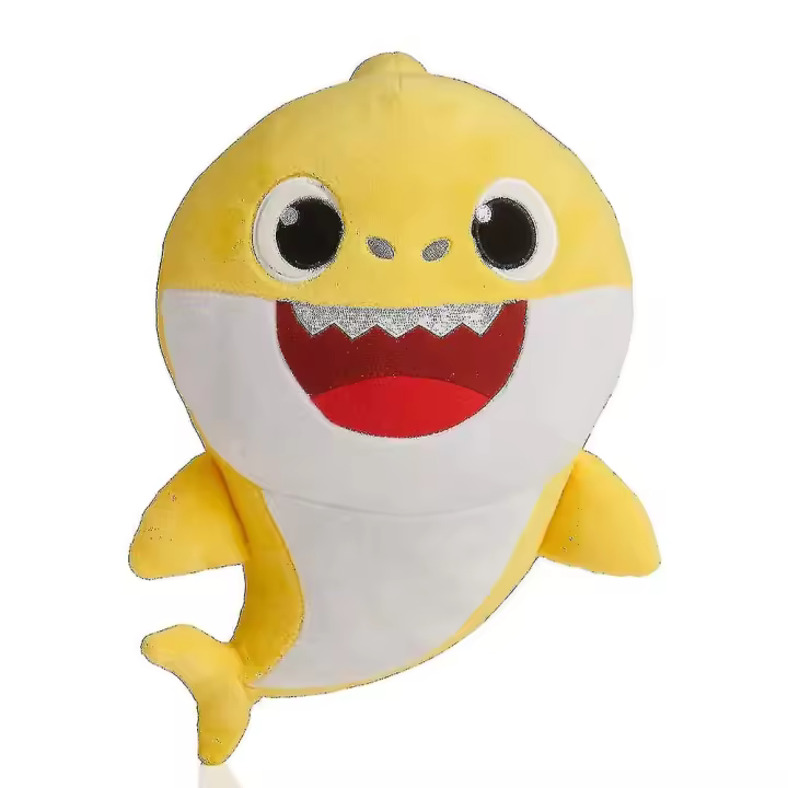 Chupete de felpa de tiburón de bebé con música, luz nocturna, regalo de canto, regalo de cumpleaños del Día de los niños - 1