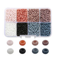 Kit DE FABRICACIÓN de pulseras de Cuentas pequeñas con textura brillante resistente a la corrosión para decoraciones, accesorios de ropa - details 0