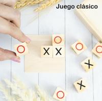 Tres en raya XO de madera para el entrenamiento educativo de la lógica y el pensamiento de los niños, Juegos interactivos de sobremesa para dos jugadores - details 2