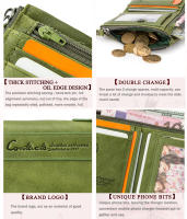 Carteras de Piel Genuina CONTACT'S para Mujeres - Carteras Cortas de Doble Pliegue, Monederos de Moda para Mujeres, Porta Tarjetas, Monedero, Clip para Dinero, Carteras para Mujeres y Hombres - details 34