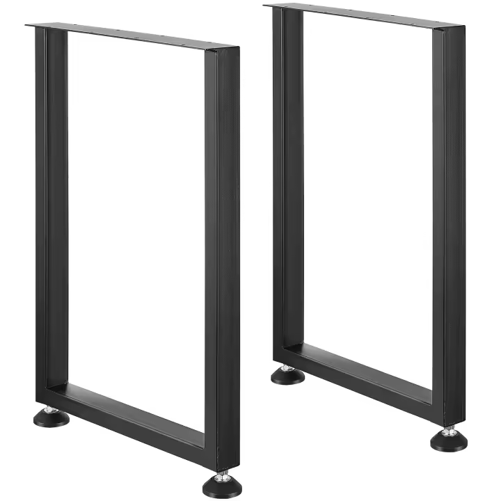 SucceBuy Juego de 2 patas ajustables para muebles de 711,2 mm, patas de escritorio/mesa de acero reforzado resistente para oficina de bricolaje - 1