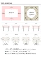 Mantel de jardín Ence de Corea del Sur, lazo rosa fresco, tela de decoración de boda rectangular europea de mesa, funda de silla personalizada - details 9