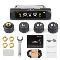 Sistema de Monitor de Sensor de alarma de presión de neumáticos TPMS, pantalla de coche, advertencia de temperatura de carga de energía Solar interna/externa - details 7
