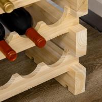 Botellero para vino de 72 botellas, botellero de madera de 6 niveles, botellero vertical con capacidad de carga de 100 kg para cocina, comedor, bar, 114x28x85 cm, madera natural. - details 7