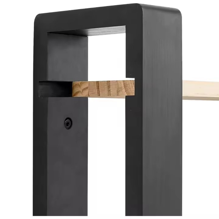 Estante Flotante de Madera Grande y Largo 3 Niveles Ajustables Ideal para Hogar, Cocina, Salón, Baño, Oficina Negro - 1