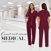 Uniforme de hospital suave, lavable y antiarrugas, conjunto de exfoliante veterinario para mascotas, conjuntos de exfoliantes médicos para mujeres, accesorios médicos para mujeres - details 16