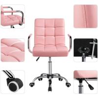 Silla de Oficina Giratoria con Ruedas Ajustable en Altura, Carga de 120Kg, Respaldar Marrón Claro - details 37