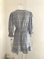Nuevo Jersey de cintura de longitud media, vestido de manga corta con estampado bohemio - details 18
