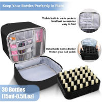Bolsa de Almacenamiento de Manicura de Doble Capa Bolsa de Cosméticos Impermeable con Mango - details 1
