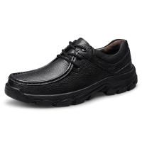 Abnkarwin Zapatos Casuales para Hombres de Cuero Genuino Tamaño Grande para Primavera y Otoño en Negro y Marrón Anti-Deslizante para Exteriores Material de Punta de Cuero Natural - details 2