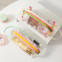 Bolsa De Cosméticos PVC Transparente Grande Organizador De Maquillaje Para Mujeres Estuche Para Lápices Y Bolígrafos Para Estudiantes - details 9