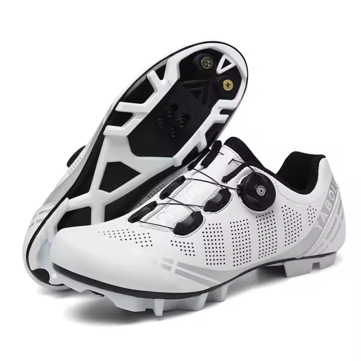 Zapatillas de ciclismo MTB con tacos para hombre, zapatillas planas para bicicleta de montaña y de carretera, Spd, Mtb - 1