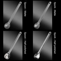 Spork - Vajilla de titanio para exteriores con mango largo, equipo de mochila, picnic, camping - details 5