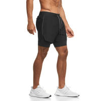 Pantalones Cortos Deportivos Ligeros y Secado Rápido Doble Capa para Entrenamiento en Gimnasio y Correr Ropa de Verano para Hombres - details 17