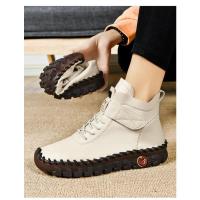 Algodón de estilo británico de terciopelo cálido para mujer, ots altos, informal, combina con todo, talla grande, invierno - details 6