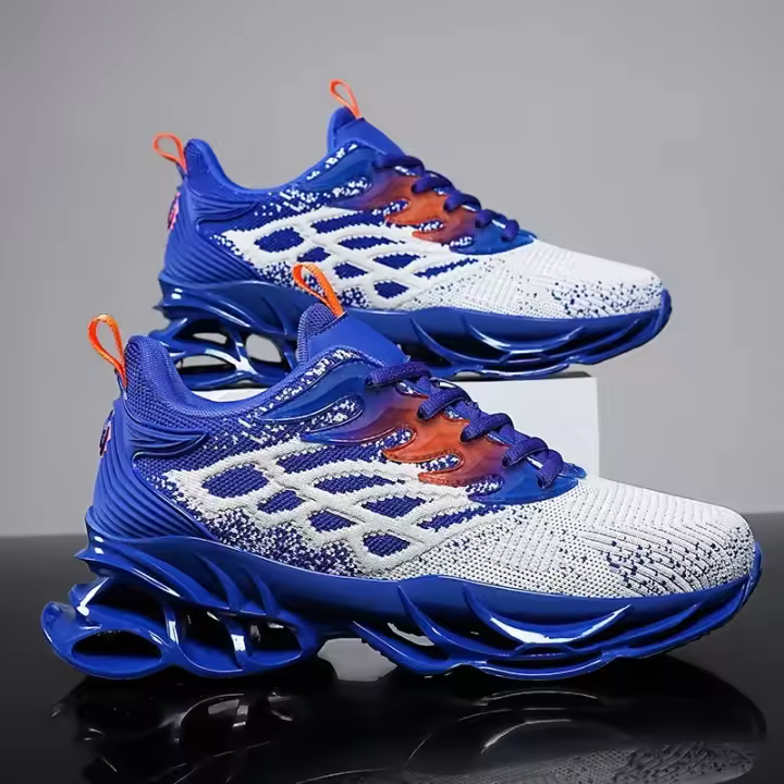 Zapatillas de ocio versátiles para hombre, zapatos deportivos ligeros y cómodos para caminar, zapatos para correr con hoja de grafiti a la moda, calzado masculino - 1