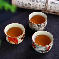 Ru Kiln Rice Yellow Master Kung Fu azul y blanco, té Personal para el hogar, taza de degustación de cerámica grande - details 5