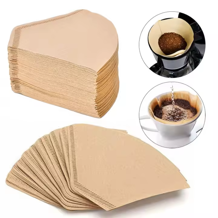 Accesorios para cafetera con forma, hoja coladora sin blanquear, máquina de café, bolsa de filtro de papel por goteo manual, filtro de papel para café - 1