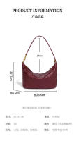 Bolso de mano informal tejido a mano para mujer, bolso sencillo para lonchera, bolso de moda para axila - details 8
