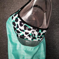 Conjunto de Baño de Estampado de Leopardo de Ajuste Delgado Cubierta Trasera con Pleces - details 12