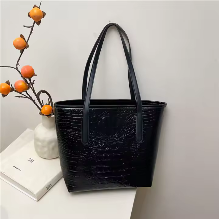 Bolso de Mano de Crocodilo de Estilo Extranjero Bolso Todo Terreno con Patrón de Cocodrilo - 1