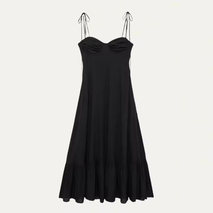 Vestidos europeos de verano y americanos, nueva moda, versátiles, decorativos, laminados, popelina, sin mangas, con tirantes - 1