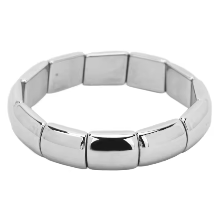 Terahertz-pulsera de cuentas rectangulares para hombre y mujer, brazalete elástico, regalo de piedra curativa - 1