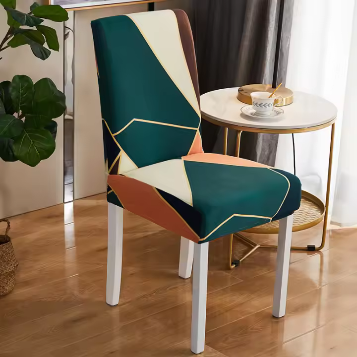 Fundas de Silla de Comedor Desmontables Lavables Diseño de Hoja Elástica - 1