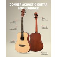 4/4 para Adulto Principiantes Guitarra Kit Mini Jumbo Cutaway 40 Pulgadas con Pickup Bolsa Cuerda Afinador Negro - details 15