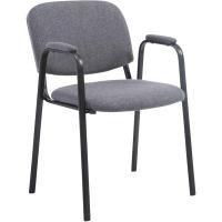 Confidente Ken Pro Tapizada En Tela I Silla De Conferencia con Base De Metal Negro I Silla De Oficina Sin Ruedas I Color:, Color:Negro - details 13