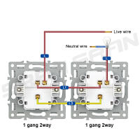 SRAN-interruptor de luz de pared estándar de la UE, Panel de vidrio templado, 1 entrada, 2 vías, interruptor de paso de escalera - details 3
