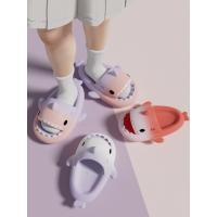 Zapatillas de sandía para hombre y mujer, chanclas planas informales con dibujos animados de tiburón Eva, Chanclas de playa, novedad de verano - details 48