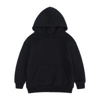 Sudadera con capucha gruesa de color sólido para niños, 95% algodón, 2 a 13 años, novedad - details 4