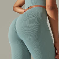 Leggings push-up sin costuras para mujer, pantalones elásticos de cintura alta para entrenamiento, correr, yoga, gimnasio - details 24