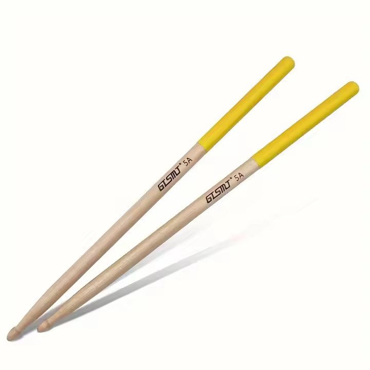 Palitos de tambor de arce antideslizantes de colores, palos de tambor de jazz 5A, palos de tambor de práctica, baquetas antideslizantes - 1