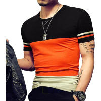 Camiseta de manga corta para hombre, ropa de calle informal de retales, Hip Hop, M-5XL, novedad de verano, 2024 - details 8
