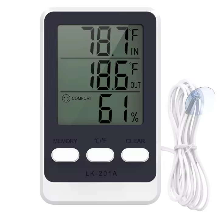 ORIA-termómetro Digital para refrigerador, dispositivo con sonda, Monitor de temperatura para interior y exterior, para acuario y pecera - 1