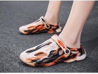 ⭐ 🔥 ⭐ Antideslizante de los hombres y las mujeres zapatos con agujeros graffiti camuflaje al aire libre pareja sandalias de playa verano de suela gruesa pisando mierda zapatillas geniales de los hombres y las mujeres - details 18