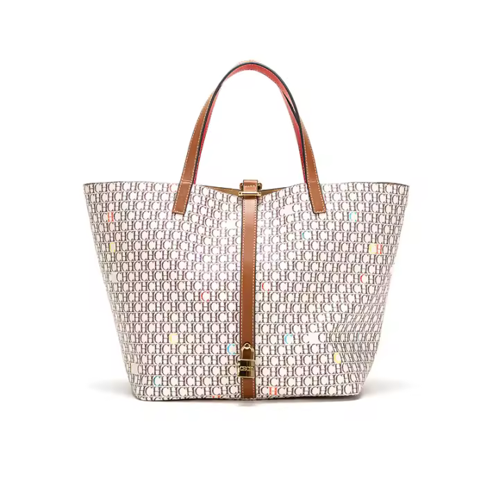 CHHC Fashion Classic para mujer, diseño de letras de gran capacidad, accesorios de bloqueo de viaje para viajeros, bolso de mano - 1