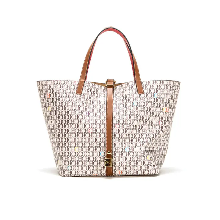 CHHC Fashion Classic para mujer, diseño de letras de gran capacidad, accesorios de bloqueo de viaje para viajeros, bolso de mano - 1