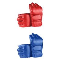 Guantes de boxeo para niños adultos Sanda Guantes de entrenamiento de lucha de medio dedo Taekwondo Muay Thai Guantes de lucha con saco de arena - details 4