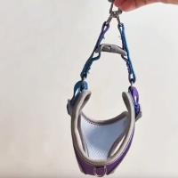 Chaleco con arnés para perro de Color degradado, transpirable con correa reflectante, correa para perro en el pecho y en la espalda, correa ajustable Universal para caminar para perros - details 2