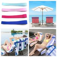Owel bandas para toallas de playa, Clips para sillas de crucero de piscina, mejor soporte para toallas, Accesorios de playa (Rosa + verde), paquete de 4 - details 4