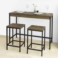 Conjunto de Mesa y taburetes de Estilo Industrial Mesa Alta de Bar + 2 taburetes Juego de Barra - details 2
