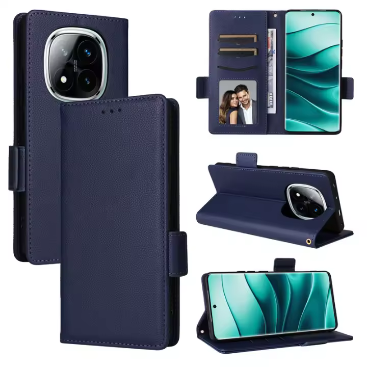 Flip para Redmi Note 14 Pro+ 5G Funda de cuero para teléfono Protección de cuerpo completo [Bloqueo RFID] Funda tipo billetera - 1