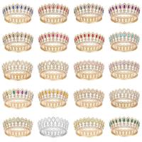 Decoraciones de pastel redondas de tiara de reina princesa europea, coronas barrocas para desfiles, tiaras de rey, coronas de boda brillantes para novias - details 1