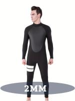 Traje De Neopreno Para Hombre, 2mm De Grosor, Compresión Media De Manga Larga Con Cremallera Para Hacer Snorkel, Nadar, 1 unidad - details 2