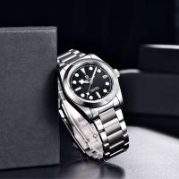Reloj Automático de Lujo Premium PAGANI DIZAIN Crisálida de 36MM Vidrio de Zafiro Correa de Cuero - details 8