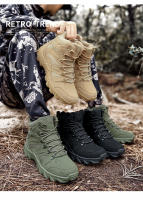 Botas militares de combate táctico para hombre, zapatos de seguridad para el trabajo, caza, tobillo, zapatillas de deporte al aire libre, Botas de senderismo de corte alto, seguridad - details 23