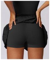 Moda chica gimnasio correr falda plisada falda de tenis de Golf con bolsillo mujeres deportes cintura alta falda de Yoga pantalones cortos faldas deportivas - details 16